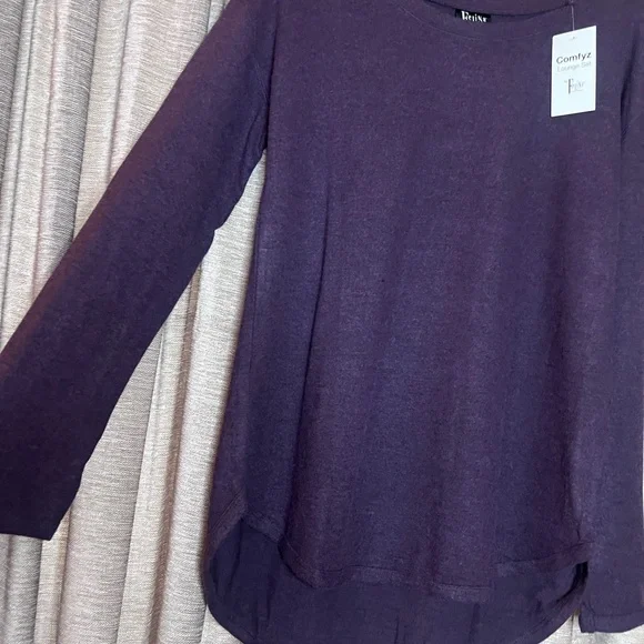 NWT Felina Deep Purple Comfyz Long Sleeve Lounge Set Size Medium - Picture 6 of 16